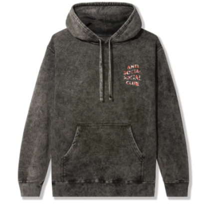 Bed Black Wash Hoodie
