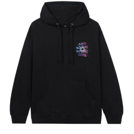 Anti Social Social Club Black Theories Hoodie Front