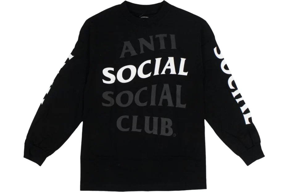 Anti social club black long sleeve Tshirt