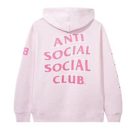 Anti Social Social Club Pink Sports Hoodie back