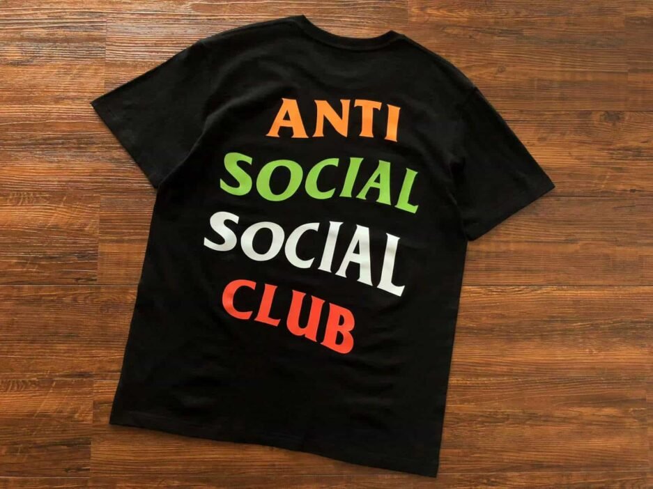Anti Social Social Club Muliti Color Logo Black Tee