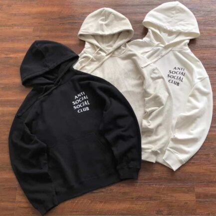 Anti Social Social Club Pink Flower Black Hooodie