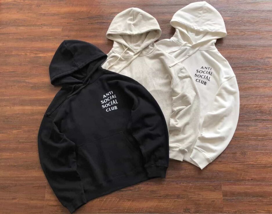 Anti Social Social Club Pink Flower Black Hooodie