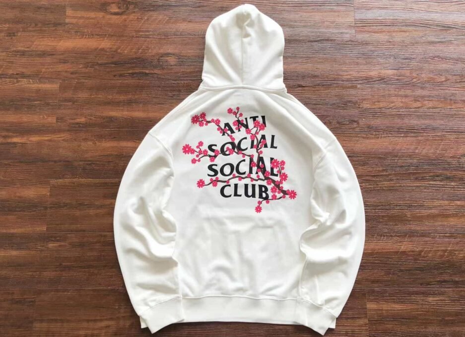 Anti Social Social Club Pink Flower White Hoodie