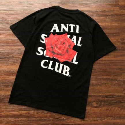 Anti Social Social Club Roses Are Red Black Tee