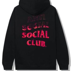 Anti Social Social Club A Fire Inside Pink Flame Hoodie – Black