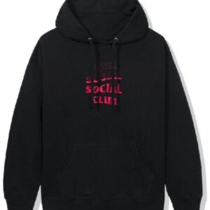 Anti Social Social Club A Fire Inside Pink Flame Hoodie – Black