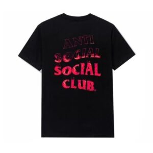 Anti Social Social Club A Fire Inside Pink Flame Tee – Black