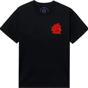 Anti Social Social Club Cancelled Rainbow Tee – Black