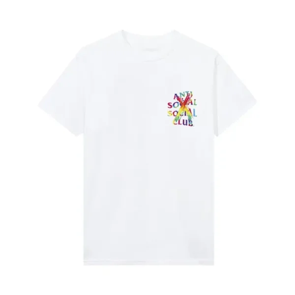 Anti Social Social Club Cancelled Rainbow Tee – White