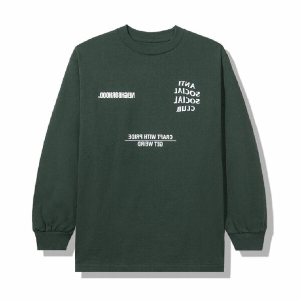 Anti Social Social Club Long Sleeve Tee x Neighborhood – Green