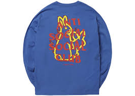 Anti Social Social Club x FR2 Fire Pattern LS Tee – Blue